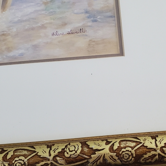 Helen Leveilee Framed Print " With My Doll" Size 13 x 15 Artist Signed - Picture 6 of 6